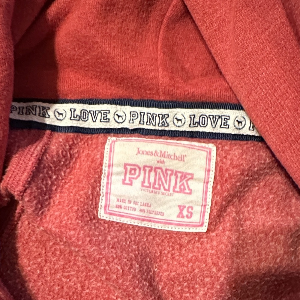 PINK Victoria's Secret Red Alabama Crimson Tide Distressed Hoodie - Picture 2 of 13